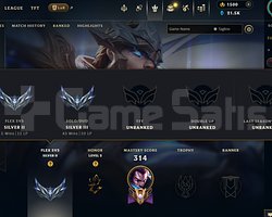 Gümüş 3 43 Win 2 Lose 1500 RP li 37 skinli hesap