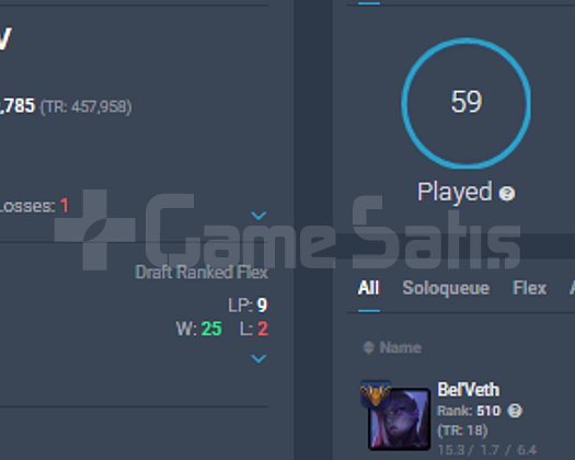 Esnek zümrüt 3 25 win 2 lose yüksek wr yüksek mmrf