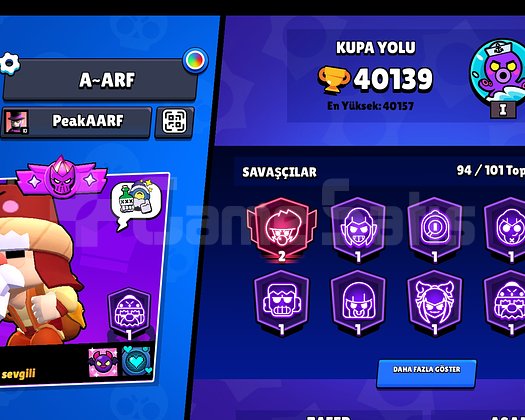 İLK SAHİBİNDEN TERTEMİZ 40K KUPALI 94KARAK HESAP!!