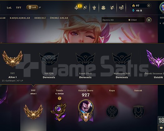 1081 KOSTÜM 569 LVL 46K ÖZ EFSANE DOLU MAİL HESAP