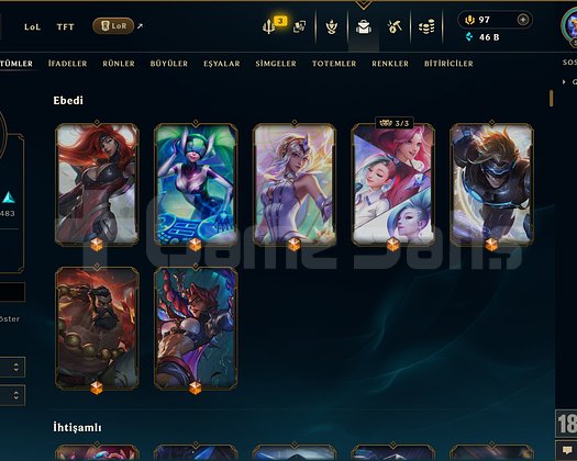 1081 KOSTÜM 569 LVL 46K ÖZ EFSANE DOLU MAİL HESAP