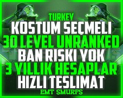 3 YILLIK / UNRANKED FRESH / KOSTÜM SEÇ / +30 LEVEL