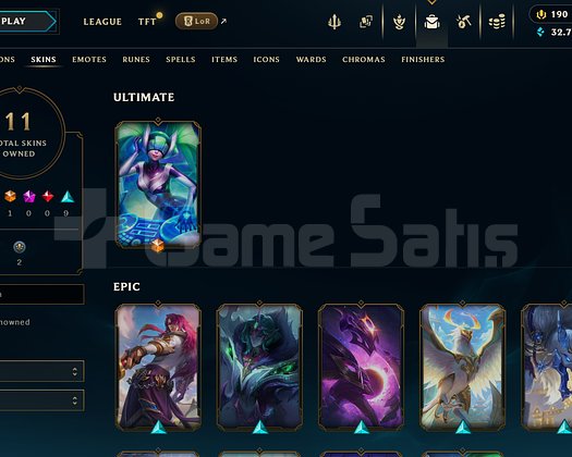 TR Unranked | 11 Kostüm - 32K Mö | LoL Hesap