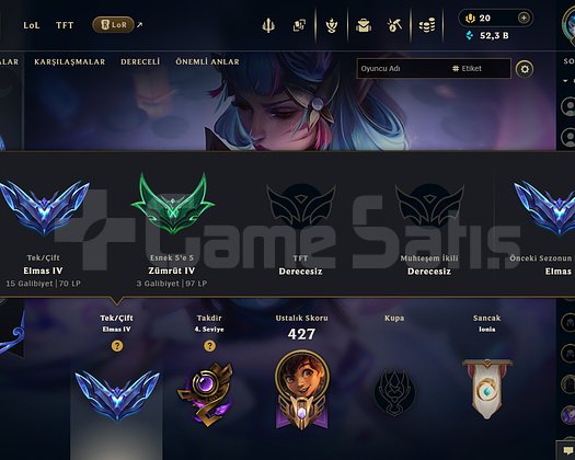 TR Güncel Elmas IV Geçen sezon Master 270lp