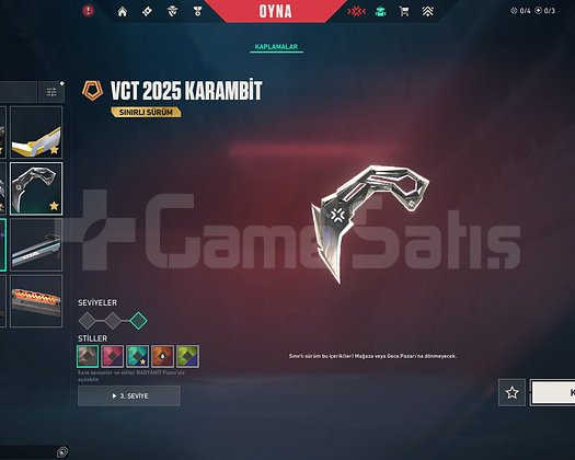 VCT 2025 KARAMBIT + VCT LOCK IN BAYONETLI DOLUUU!!