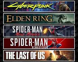 Cyberpunk + Elden + Miles + Spider 1 + TLOU1