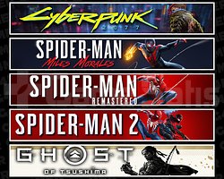Cyberpunk + Miles + Spider 1 + Spider 2 + Tsushima