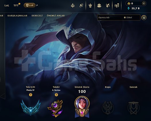 YÜKSEK MMR PLAT HESAP +25LP 40 K MAVİ ÖZ