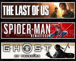 The Last Of Us 1+Spider Man RE+ Ghost Of Tsushima