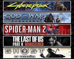 Cyberpunk + Ragnarök + Spider 2 + TLOU2 + Tsushima