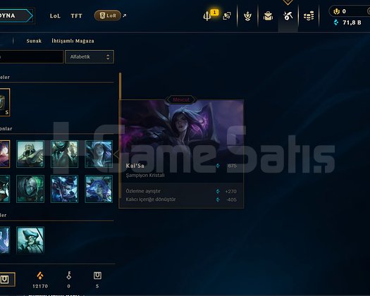 LoL + VALO SKIN + TFT  FULL RİOT HESAP