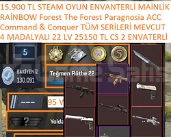 4 MADALYALI 22 LV 25.150 TL CS 2 ENVANTERLİ Comman