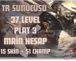 TR PLAT 3 MAİN HESAP YÜKSEK MMR