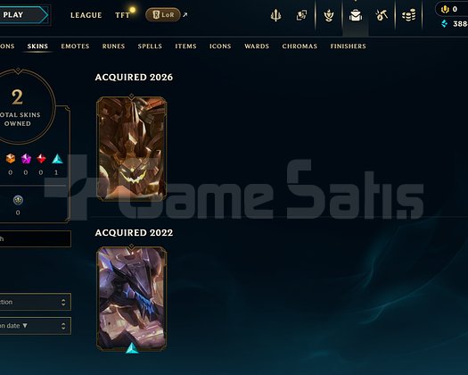 TR Unranked | 2 Kostüm - 31 Hero | LoL Hesap