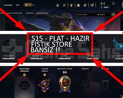 EUW / 35 LVL + 3 SKİN + PLAT MMR + MAİL !!