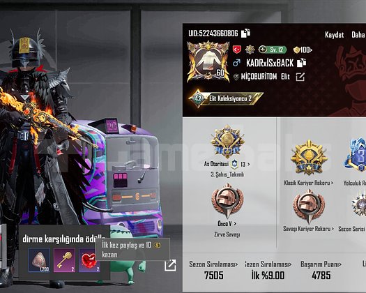 M416 KIZIL GÖKBIÇAĞI LVL 6 + KANLI KUZGUN & ALAZAN