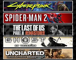 Cyberpunk + Spider 2 + TLOU2 + Tsushima +Uncharted