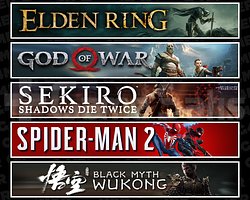 Elden + GOW + Sekiro + Spider 2 + Wukong
