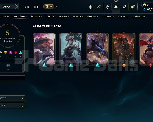 EUW Elmas 4 LOL Hesabı 38 Şampiyon 60k mavi öz