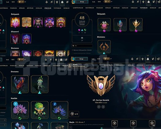 1289 LVL 356 SKINLI EUW SERVER +100K PAZARLIK OLUR