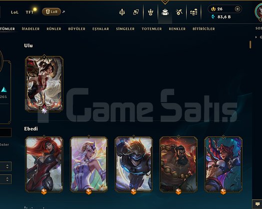 547 KOSTÜM 83K ÖZ 734 LVL EFSANE DOLU MAİL HESAP