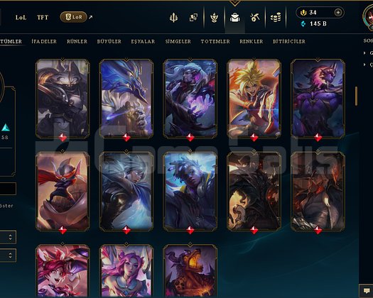 683 LEVEL / 131 SKİN / FUL HERO +MAİL +13K SATIŞ