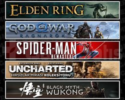 Elden + Ragnarök + Spider 1 + Uncharted + Wukong