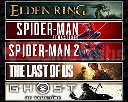 Elden + Spider 1 + Spider 2 + TLOU1 + Tsushima