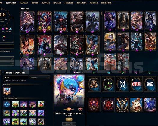 İlk sahibinden Elmas Lig Lol + Valorant Dolu Skin