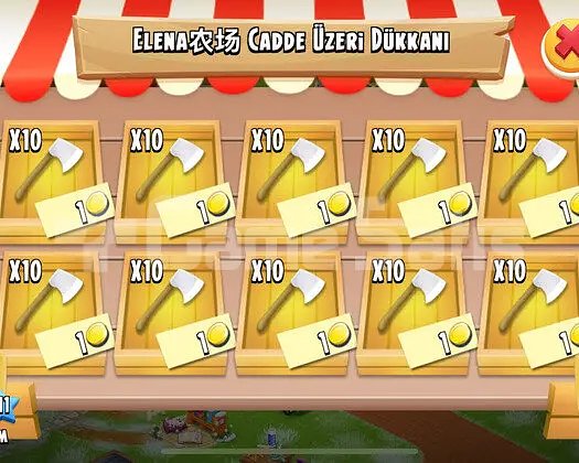 Hayday İstediğiniz 100 Adet Balta , Kürek,Testere