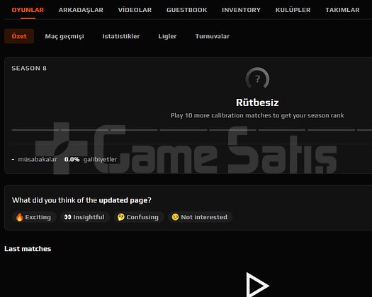 FRESH TR HESAP FACEİT SEÇKİN İSTEMİYOR ESKİ HESAP