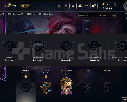 449 KOSTÜM 80K ÖZ 469 LVL EFSANE DOLU MAİL HESAP