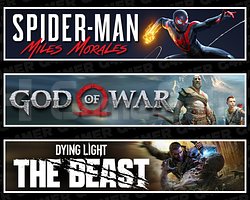 Spider Man Miles + God Of War + DY The Beast