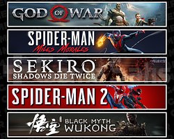 GOW + Miles + Sekiro + Spider 2 + Wukong