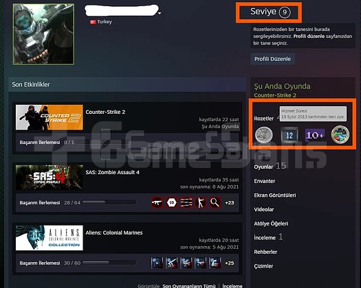 HIZLI TESLİM | 4 MADALYA | FACEIT+PRİME