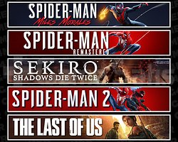 Miles + Spider 1 + Sekiro + Spider 2 + TLOU1