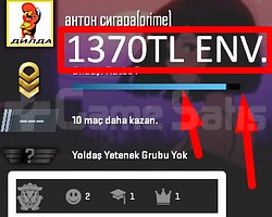 ANINDA TESLİM | 1370TL ENV. + 180TL DOTA + PRİME !