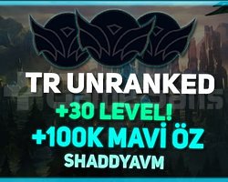 TR + 30+ LEVEL + FRESH UNRANKED + 100K MAVİ ÖZ!