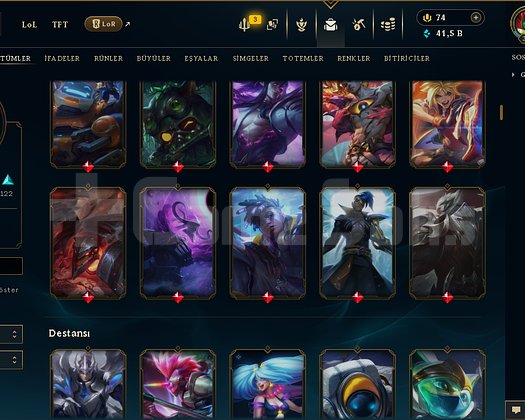 EUNE / 389 LEVEL / 264 SKİN / 129 HERO +MAİL