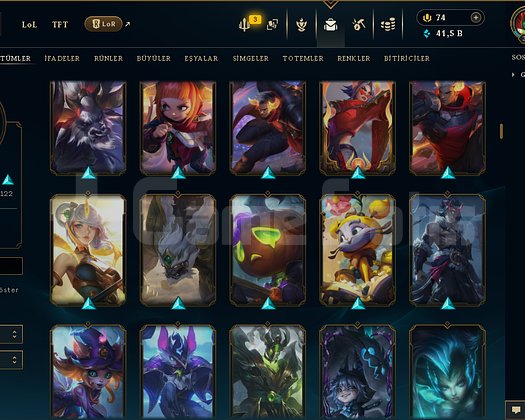 EUNE / 389 LEVEL / 264 SKİN / 129 HERO +MAİL