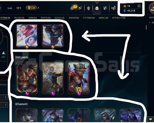 EUNE / 389 LEVEL / 264 SKİN / 129 HERO +MAİL