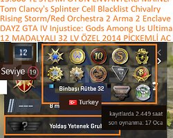 12 MADALYALI 32 LV ÖZEL PİCKEMLİ DAYZ GTA IV ARMA