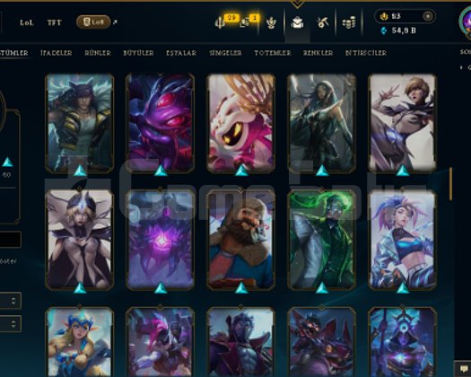 499 LEVEL / 100 SKİN / FUL HERO +MAİL +13K SATIŞ