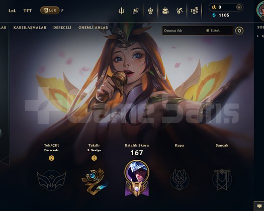 EUW DERECELİ HAZIR UNRANKED 18 SKIN