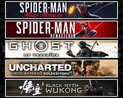 Miles + Spider 1 + Tsushima + Uncharted + Wukong