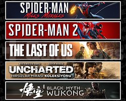 Miles + Spider 2 + TLOU1 + Uncharted + Wukong