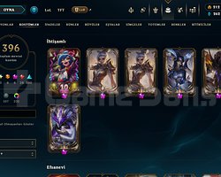 LOL HESABI 396 SKİN - 231 RENK - 395 İFADE VS.