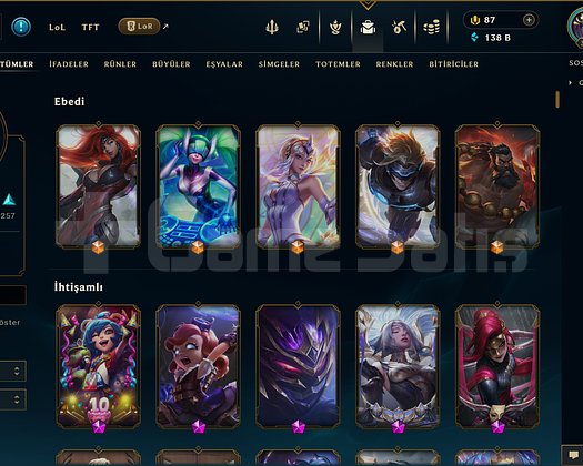700 KOSTÜM 138K ÖZ UNRANKED EFSANE DOLU MAİL HESAP