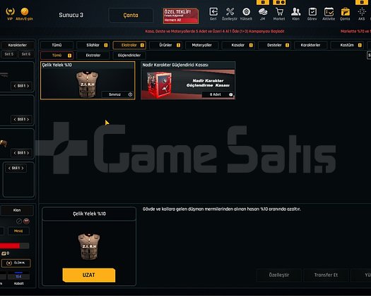 Sınırsızlı 32K Materyalli 55 Seviye Zula Hesabı