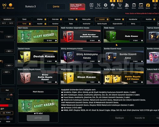 Sınırsızlı 32K Materyalli 55 Seviye Zula Hesabı